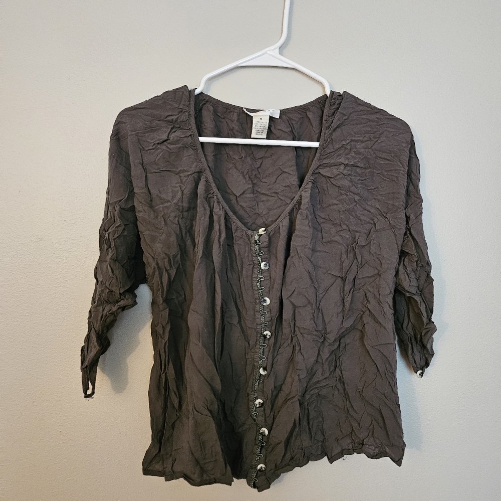 Medium Kenar Brown Quarter Sleeve Shirt